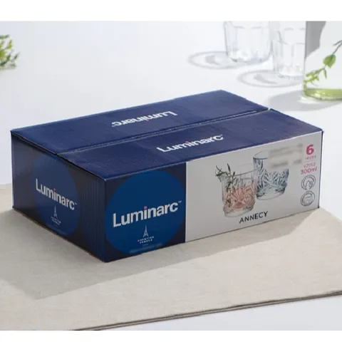 Bộ cốc thủy tinh Luminarc Annecy 6 chiếc 300ml V2152 - Quà tặng tân gia sang trọng, ly thủy tinh cao cấp Pháp, an toàn cho sức khỏe