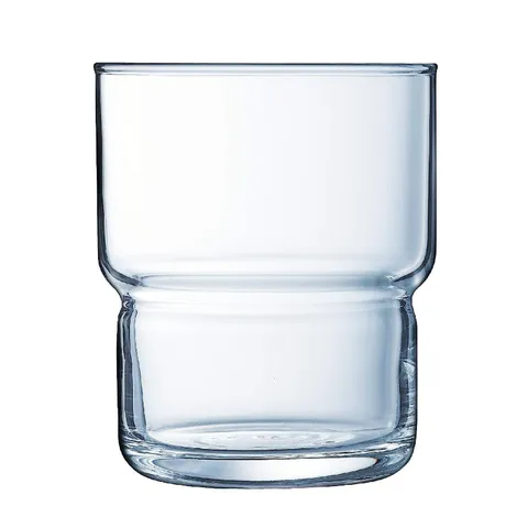 Bộ 6 cốc thủy tinh thấp Arcoroc LogT 300ml V4126 - An toàn cho máy rửa bát, thiết kế hiện đại, ly uống nước tiện ích cho bếp