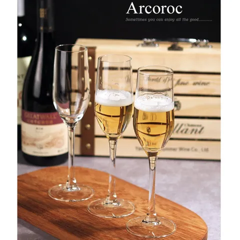 Bộ 6 ly thủy tinh champagne Arcoroc Mineral 16cl L8091 - Ly rượu sang trọng, an toàn cho sức khỏe, hàng chính hãng từ Pháp
