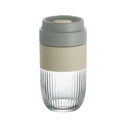 Cốc Thủy Tinh Luminarc Ease 500ml V5076/V5077 - Cốc Đựng Sinh Tố, Yến Mạch Có Nắp Đậy Chống Tràn Tiện Lợi, Dễ Mang Theo