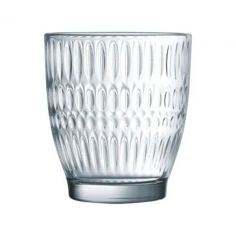Bộ 6 Cốc Thủy Tinh Luminarc Rock Dew 340ml V7638 - Sang Trọng, Bền Bỉ, Phong Cách Retro Cao Cấp Hàng Chính Hãng