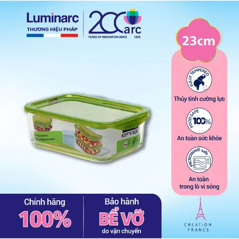 Hộp thủy tinh đựng thực phẩm Luminarc G3255 G3175 - 1,16L, hộp đựng đồ khô, hộp bảo quản thực phẩm