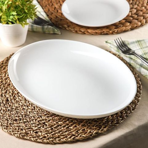 Đĩa Thủy Tinh Bầu Dục Luminarc Diwali 33cm - An Toàn Dùng Lò Vi Sóng, Máy Rửa Bát - Sang Trọng Và Đẹp Mắt