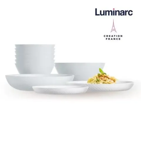 Đĩa Sâu Thủy Tinh Luminarc Diwali Precious Q1664 20cm - Chịu Nhiệt, An Toàn Lò Vi Sóng, Thiết Kế Đẹp Mắt cho Bàn Ăn Hiện Đại
