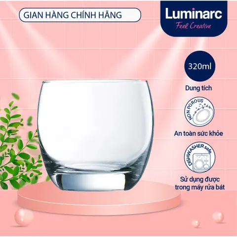 Bộ 6 cốc thủy tinh Luminarc Salto 320ml G2562 - Cốc trứng lùn chính hãng, thiết kế hiện đại, an toàn cho sức khỏe, tiện dụng trong nhà bếp.