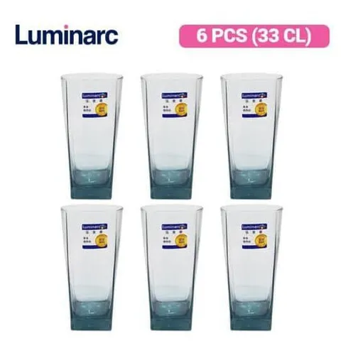 Bộ 6 cốc thủy tinh Luminarc Sterling Mazarine 330ml - An toàn, hiện đại, chính hãng, lý tưởng cho bếp và gia đình
