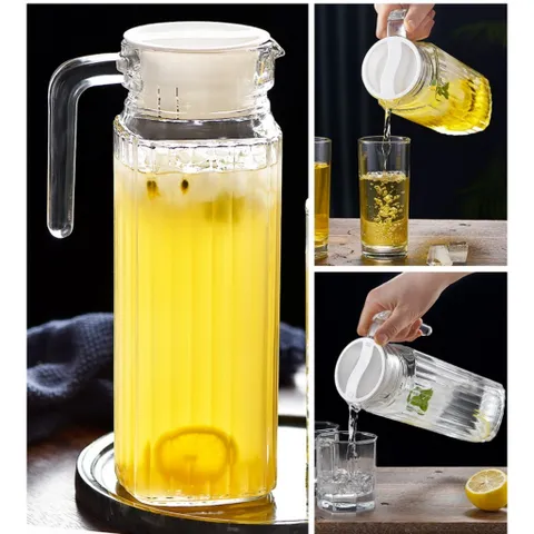 Bộ 2 Bình Thủy Tinh Đựng Nước Luminarc Quadro 1.1L G2666 - Cao Cấp, An Toàn, Thiết Kế Hiện Đại, Hàng Chính Hãng