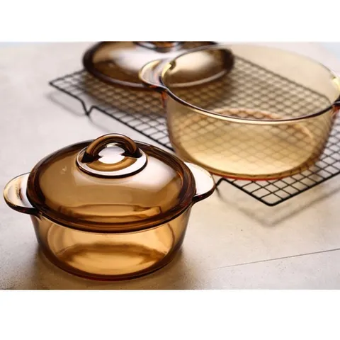 Nồi thủy tinh Luminarc Amberline 1.5L C6313 dùng bếp ga, bếp hồng ngoại, cam kết bảo hành 10 năm
