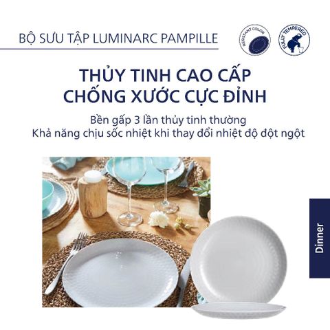 Đĩa Thủy Sâu Lòng Pampille Granit 20cm - An Toàn Dùng Trong Lò Vi Sóng & Máy Rửa Bát - Hàng Chính Hãng Luminarc Pháp