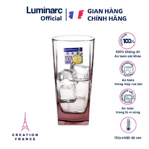Bộ 6 cốc thủy tinh Luminarc Sterling màu hồng 330ml J5387 - Đồ gia dụng hiện đại, an toàn cho sức khỏe, hàng chính hãng