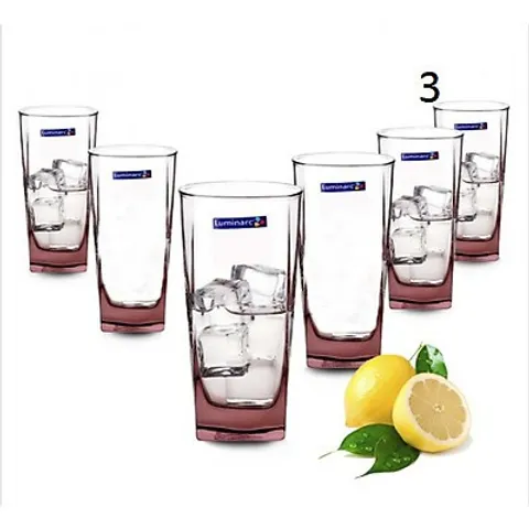 Bộ 6 cốc thủy tinh Luminarc Sterling màu hồng 330ml J5387 - Đồ gia dụng hiện đại, an toàn cho sức khỏe, hàng chính hãng
