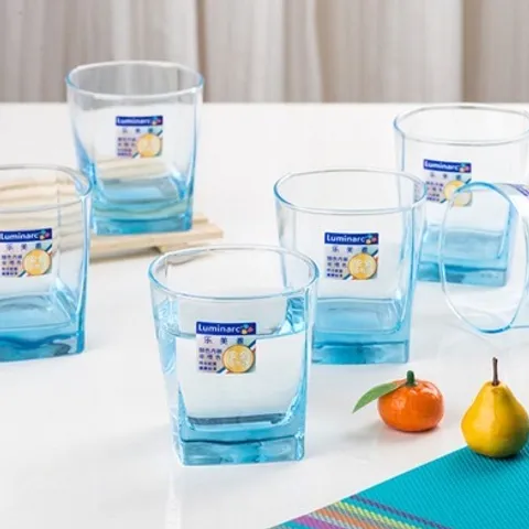 Bộ 6 cốc thủy tinh Luminarc Sterling màu xanh dương 300ml J1582 - Hàng chính hãng tiện ích cho không gian bếp hiện đại