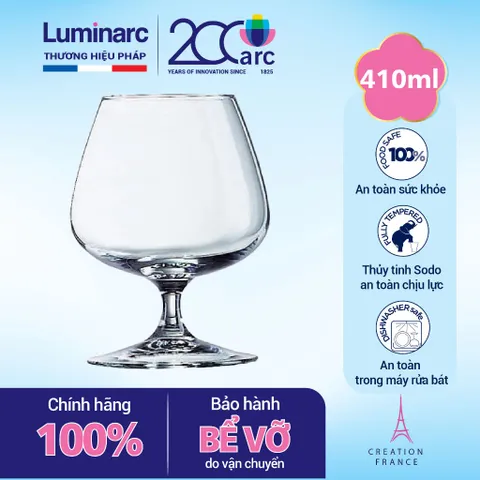 Bộ 6 Ly Thủy Tinh Luminarc Degustation 410ml - Sang Trọng, An Toàn, Chính Hãng Pháp - Lý Tưởng Cho Rượu Vang và Tiệc Tùng