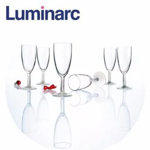 Bộ 6 Ly Champagne Thủy Tinh Luminarc 160ml - Sang Trọng, Chịu Cường Lực, An Toàn Sức Khỏe - Quà Tặng Độc Đáo cho Dịp Lễ