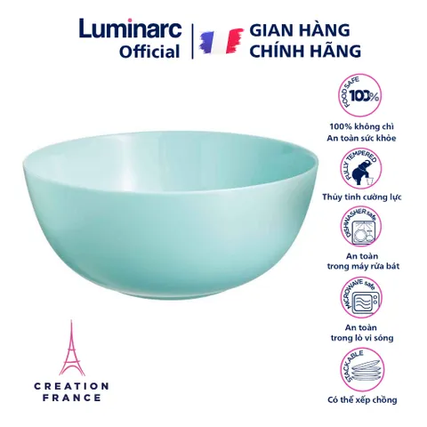 Bát Tô Canh Thủy Tinh Luminarc Diwali Light Turquose 21cm - Hàng Chính Hãng, An Toàn, Tiện Lợi Cho Bếp Nhà Bạn