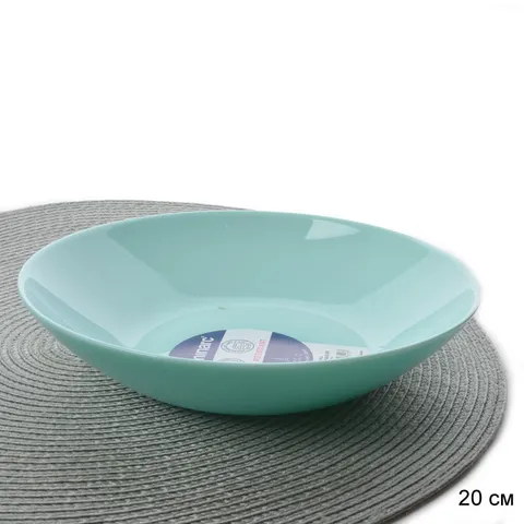 Đĩa Thủy Tinh Sâu Lòng Luminarc Diwali 20cm Màu Xanh Ngọc Chống Xước - Đồ Gia Dụng Sang Trọng Hàng Chính Hãng