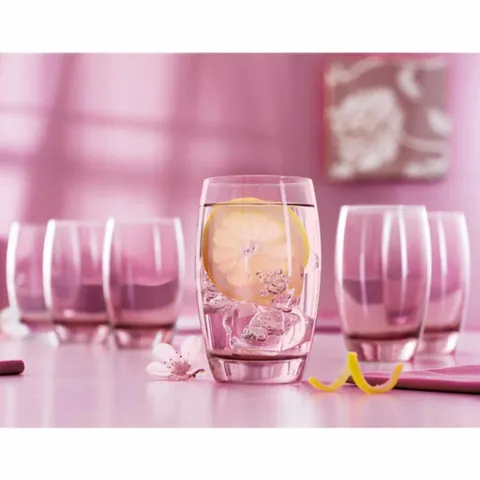Bộ 6 Cốc Thủy Tinh Luminarc Salto Màu Hồng 350ml J5385 - An Toàn, Thẩm Mỹ, Hàng Chính Hãng Dành Cho Nhà Bếp