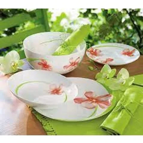 Đĩa Thủy Tinh Nông Lòng Sweet 19cm Luminarc - Chịu Nhiệt, Chống Xước, Hoa Văn Sang Trọng, Dùng An Toàn Trong Lò Vi Sóng