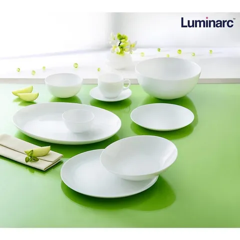 Đĩa thủy tinh bầu dục Luminarc Diwali 33cm D7481 - An toàn lò vi sóng, máy rửa bát, hàng chính hãng Pháp, chống bám bẩn, thiết kế tinh tế