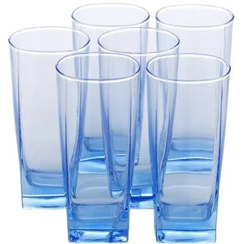 Bộ 6 cốc thủy tinh Luminarc Sterling màu xanh dương 330ml - Hàng chính hãng, an toàn cho máy rửa bát, thiết kế tinh tế, hiện đại