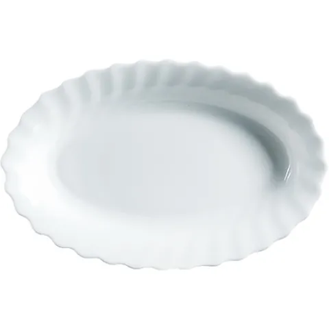 Đĩa thủy tinh bầu dục Luminarc Trianon 22cm N3648, thủy tinh sạch, an toàn cho sức khỏe, dùng được lò vi sóng