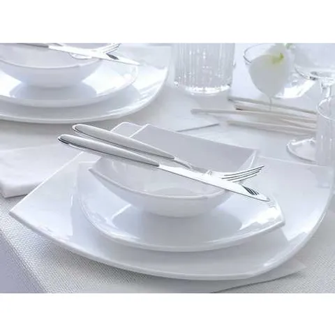 Đĩa Sứ Thủy Tinh Vuông Trắng Quadrato 19cm D7215 - An Toàn Cho Máy Rửa Bát & Lò Vi Sóng - Thiết Kế Hiện Đại, Tinh Tế Hàng Chính Hãng Luminarc