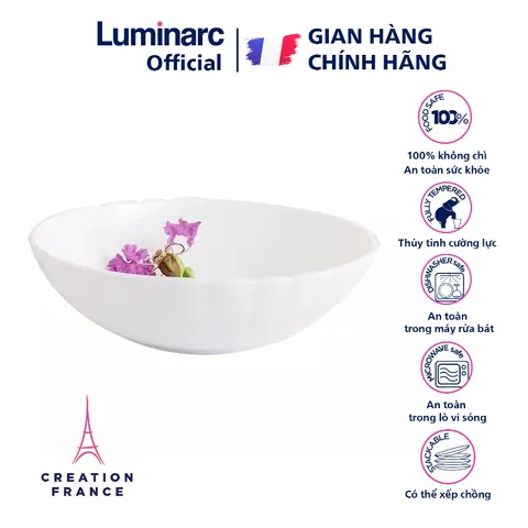 Đĩa (dĩa) chấm thủy tinh Luminarc Lotusia 11cm N3625 | Hàng chính hãng