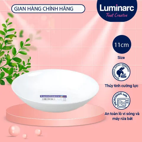 Đĩa (dĩa) thủy tinh Diwali đựng gia vị 11cm (1 chiếc), dùng máy rửa bát, lò vi sóng | Hàng chính hãng