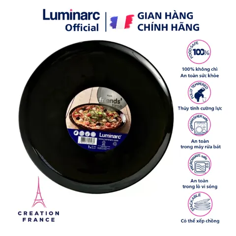 Đĩa Thủy Tinh Luminarc Friend's Time 30cm P6363 - Chất liệu An Toàn Cao Cấp, Thiết Kế Sang Trọng, Dễ Dàng Vệ Sinh