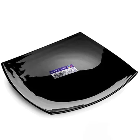 Đĩa Sứ Thủy Tinh Vuông Đen Luminarc Quadrato 19cm - An Toàn Trong Máy Rửa Bát và Lò Vi Sóng, Chống Xước và Chịu Nhiệt Tốt