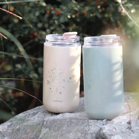 Bình Giữ Nhiệt Luminarc Unicorn 350ml - Con vật độc đáo, chống rò rỉ, kiểu dáng dễ thương, màu xanh da trời và hồng, hàng chính hãng