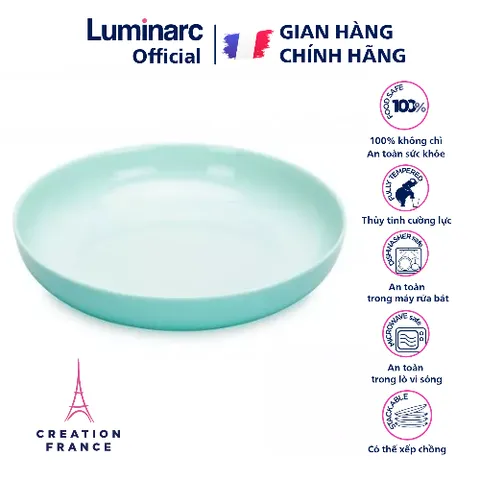 Đĩa Thủy Tinh Luminarc Friend's Time 21cm P6360 - Sang Trọng, An Toàn Cho Lò Vi Sóng, Hàng Chính Hãng Pháp