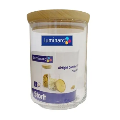 Hũ Thủy Tinh Luminarc Nắp Gỗ 1.1L - Hũ Đựng Thực Phẩm An Toàn, Chất Liệu Cao Cấp, Cao Cấp Hàng Chính Hãng