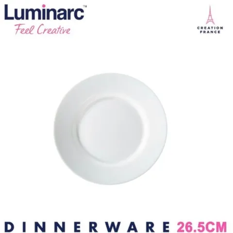 Set 3 Đĩa/ set 6 đĩa (dĩa) nông lòng Luminarc Everyday thủy tinh N2054*3 / N2056*6- 26,5cm