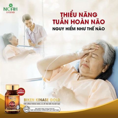 Viên Uống Biken Kinase Gold 60 Viên - Hỗ Trợ Lưu Thông Máu, Phòng Ngừa Đột Quỵ, Chiết Xuất Nattokinase Nhật Bản