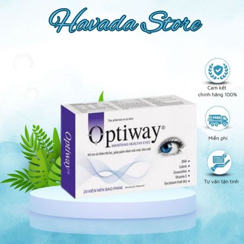 Viên uống bổ mắt Optiway 30 viên - Tăng cường thị lực, giảm nhức mỏi và khô mắt, bảo vệ mắt khỏi ánh sáng xanh.
