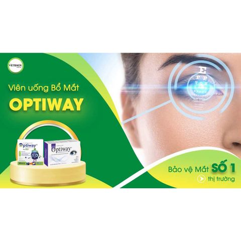 Viên uống bổ mắt Optiway 30 viên - Tăng cường thị lực, giảm nhức mỏi và khô mắt, bảo vệ mắt khỏi ánh sáng xanh.