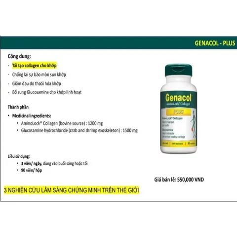 Viên Uống Xương Khớp Genacol Canada - Giải Pháp Tái Tạo Sụn Khớp, Giảm Đau và Hạn Chế Thoái Hóa Khớp, 90 Viên