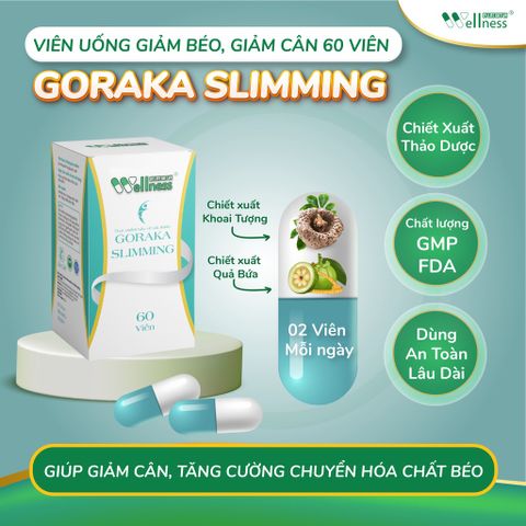 Viên Uống Giảm Béo Goraka Slimming Giúp Giảm Cân An Toàn, Hiệu Quả Hộp 60 Viên