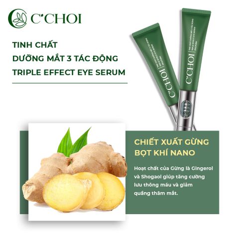 Tinh Chất Dưỡng Mắt 3 Tác Động C’Choi - Triple Effect Eye Serum Giảm Thâm Quầng, Bọng Mắt, Nếp Nhăn Cho Da Khỏe Mạnh