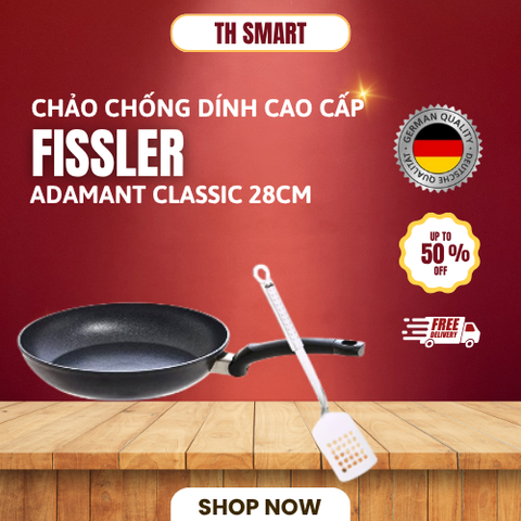 Chảo FISSLER Adamant Classic 28cm Made In Germany - Chảo Chống Dính Cao Cấp Kèm Xẻng Nấu Ăn Tiện Lợi, Độ Bền Tuyệt Đối