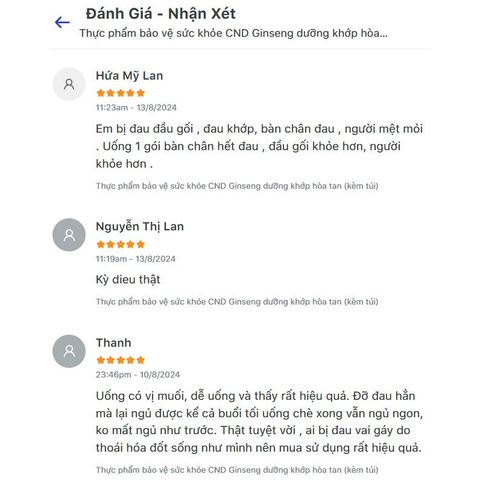 Nhân Sâm CND Ginseng Dưỡng Khớp Hòa Tan 400mg - Hỗ Trợ Giảm Đau Khớp & Thoái Hóa Khớp từ Nhân Sâm Canada
