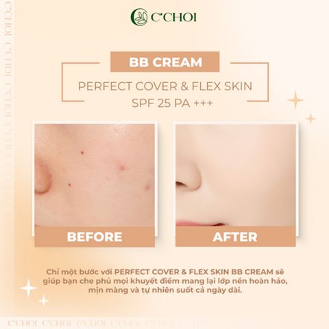 Kem Nền C'Choi BB Cream Organic Che Khuyết Điểm Dưỡng Ẩm Kiềm Dầu An Toàn Cho Mẹ Bầu - Lành Tính, Làn Da Rạng Rỡ, SPF 25 PA++