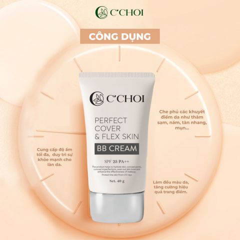 Kem Nền C'Choi BB Cream Organic Che Khuyết Điểm Dưỡng Ẩm Kiềm Dầu An Toàn Cho Mẹ Bầu - Lành Tính, Làn Da Rạng Rỡ, SPF 25 PA++