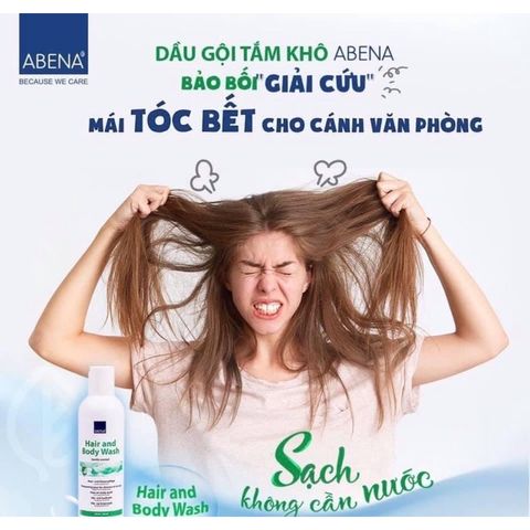 Dầu Gội Khô Tắm Khô Abena 200ml - Sản Phẩm Chăm Sóc Da Cho Phụ Nữ Sau Sinh, Không Cần Nước, Hương Bạc Hà Thơm Mát