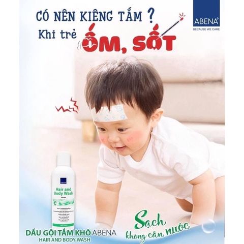 Dầu Gội Khô Tắm Khô Abena 200ml - Sản Phẩm Chăm Sóc Da Cho Phụ Nữ Sau Sinh, Không Cần Nước, Hương Bạc Hà Thơm Mát