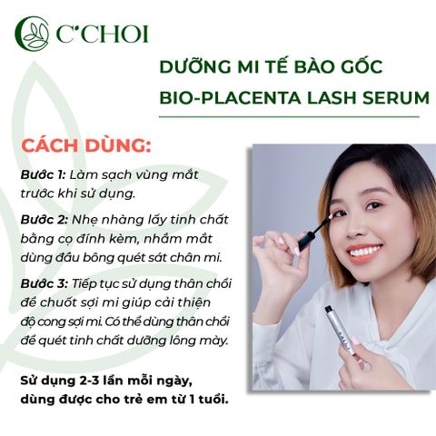Dưỡng Mi Tế Bào Gốc C’Choi 5ml - Serum Chăm Sóc Mi Cong Dài, Chắc Khỏe Hiệu Quả Sau 5-7 Ngày