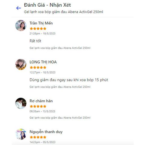 Gel xoa bóp lạnh Abena ActivGel 250ml - Giảm đau cơ, hỗ trợ lưu thông máu, không màu, không Paraben, sản phẩm dinh dưỡng cho sức khỏe