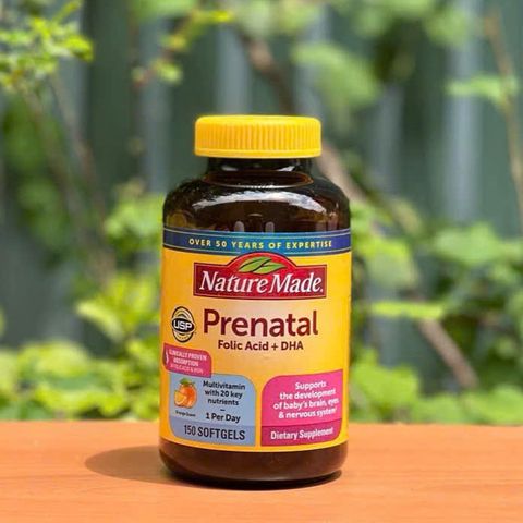 Vitamin Tổng Hợp Nature Made Prenatal Multi DHA 150 Viên - Bổ Sung Axit Folic và Omega-3 cho Mẹ Bầu, Hỗ Trợ Phát Triển Thai Nhi