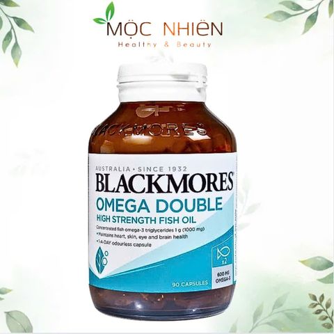 Viên uống Omega 3 Blackmores Double High Strength Fish Oil - 90 viên bổ sung DHA tốt cho não bộ, tim mạch và thị lực